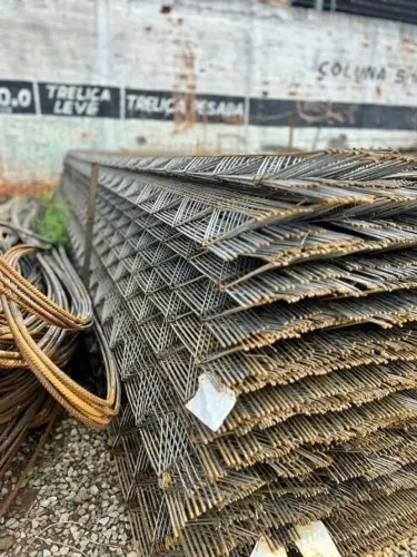  Ideais para reforçar estruturas de concreto treliça H8 ferro 3.4 peça de 6 mts a vista 30
