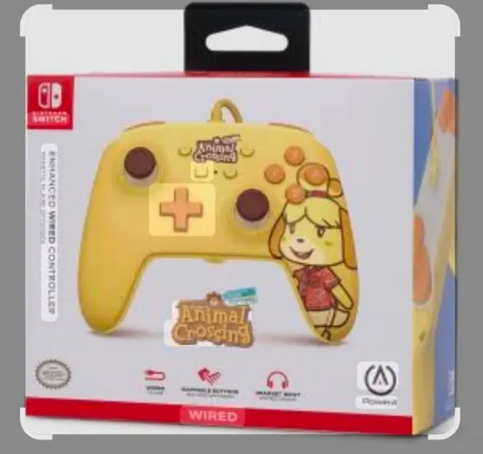 Controle joystick ACCO Brands PowerA Enhanced Wired Controller animal crossing: isabelle