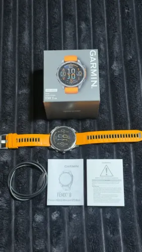 Relogio garmin fenix 8 47mm amoled sapphire