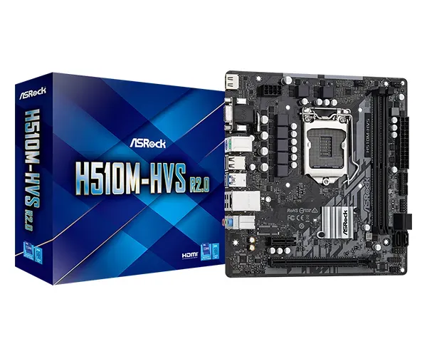 Placa Mãe Asrock H510M-Hvs R2.0 Lga 1200 Ddr4