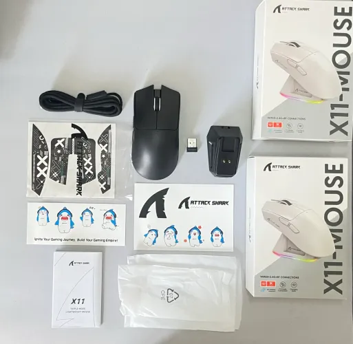 Mouse Gamer Sem Fio Attack Shark X11