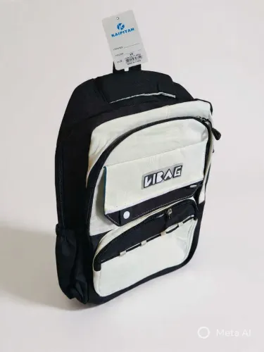 Mochila infantil VIBAG Urbana Unissex Preta e Branca | Resistente, Moderna e Espaçosa