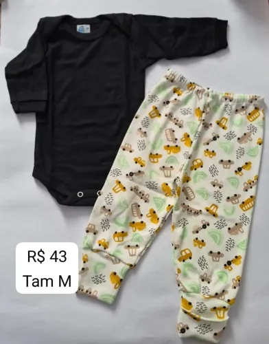 Kit Body + Mijão com pé Reversível 100% algodão premium