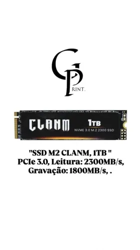 SSD M2 - 1TB / 500GB, PCIe 3.0  -  PROMOÇÃO 