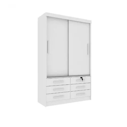 Guarda roupa branco - 6 gavetas