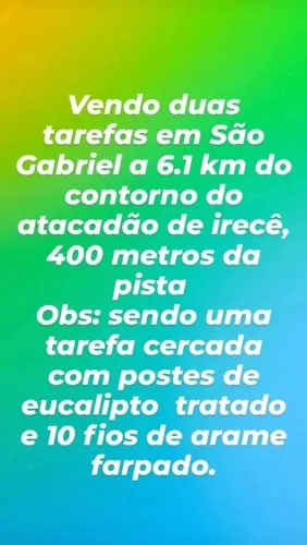 Vendo duas tarefas pra sítio em são Gabriel.