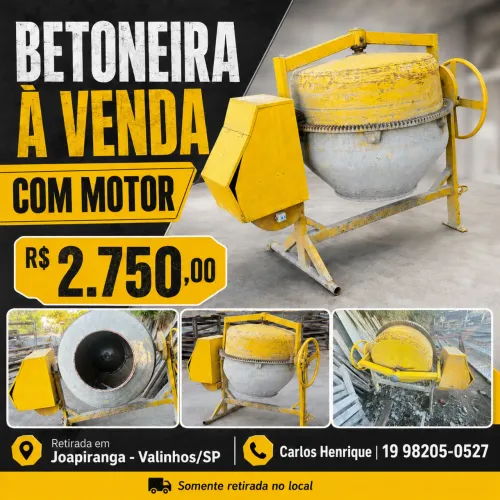 BETONEIRA À VENDA - VALINHOS/SP