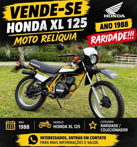 XL 125 Ano 1988 RELÍQUIA
