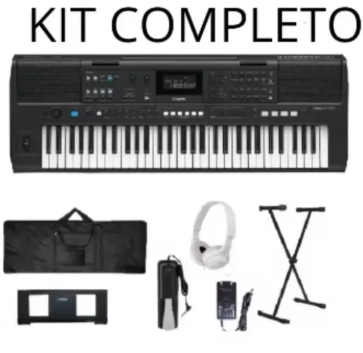 Kit Teclado Musical Yamaha E483 Com Fonte
