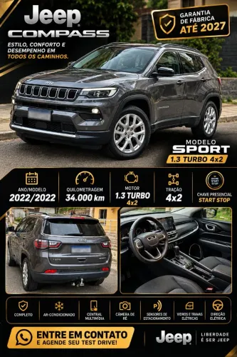Jeep Compass Sport T270 1.3 TB 4X2 Flex AUT 2022