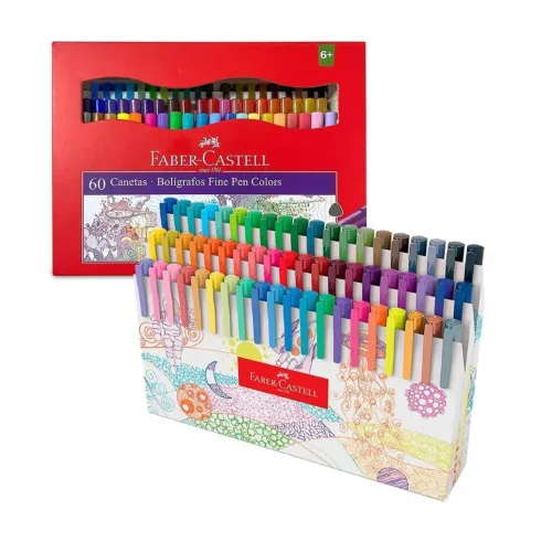 60 Canetas - Bolígrafos Fine Pan Colors