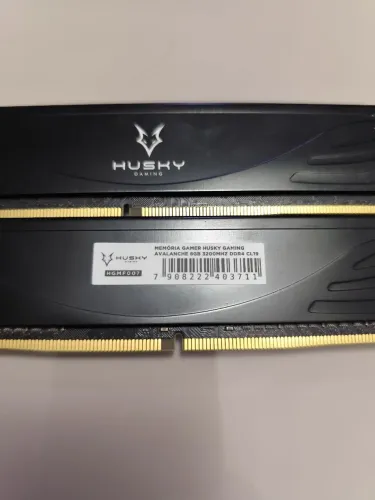 2 Memórias husky 8gb (16gb) 3200mhz cl19 ddr4
