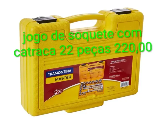 Kit chave catraca com soquete 22 peças