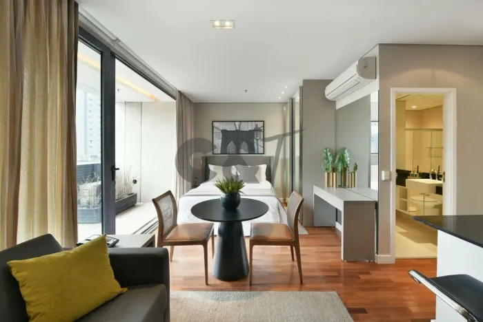 Apartamento Mobiliado - 1 Dormitório à Venda ou para Alugar na Vila Olímpia - São Paulo/SP