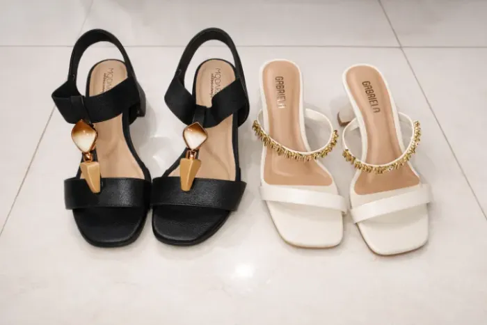 2 pares de sandálias TAM 36-  Salto 10cm