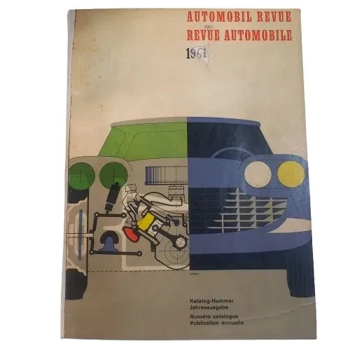 revista automobilística anual suiíça automobil revue de 1961 (#autodesign, #carrosantigos)