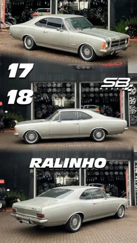 Rodas aro 18 Chevrolet Opala Ralinho preta com diamantado 5x114 novas 