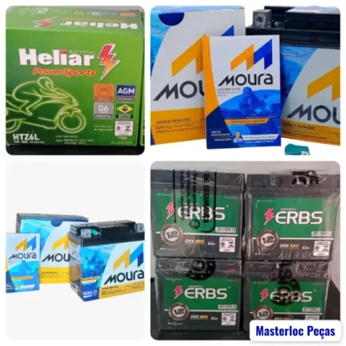 Bateria Moura 5ah e 6ah/ Erbs 5ah e 6ah/ Heliar 5ah