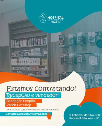 Vaga para vendedor/recepcao de pet shop