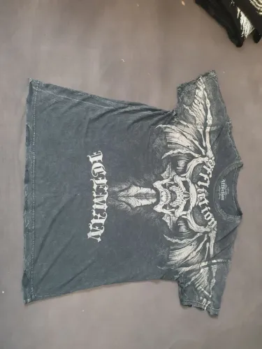 Camiseta Affliction Chuck Liddell Iceman  -  Tamanho G / Large   Punk Sk8 Y2k