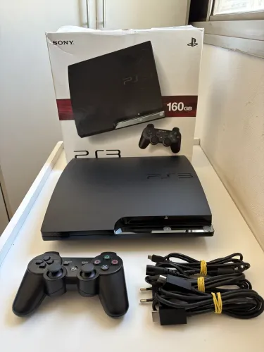 PS3 Slim Impecável - Standard Edition + 37 Jogos