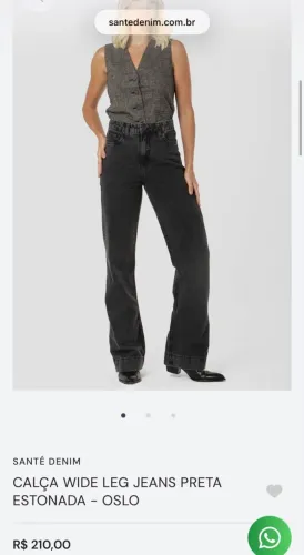 Calça jeans Wide Leg TAM 36