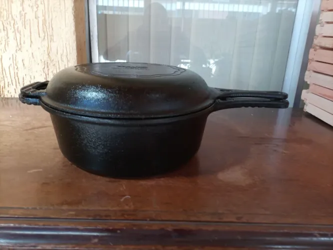 Conjunto caçarola/ frigideira multiuso 12,5x24cm 3,5Lde ferro marca panela mineira