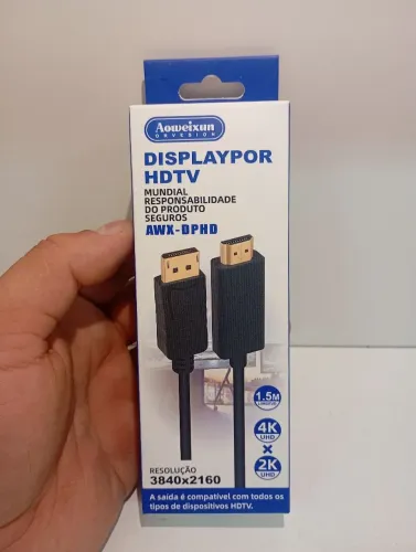 Cabo DisplayPort para HDMI 4K 1,5m - Alta Qualidade