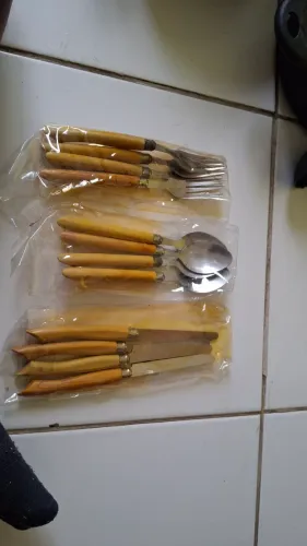 Conjunto de colher, garfo e faca, *, aceito cartão 