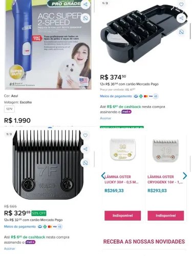 Kit para tosa equipamento profissional 