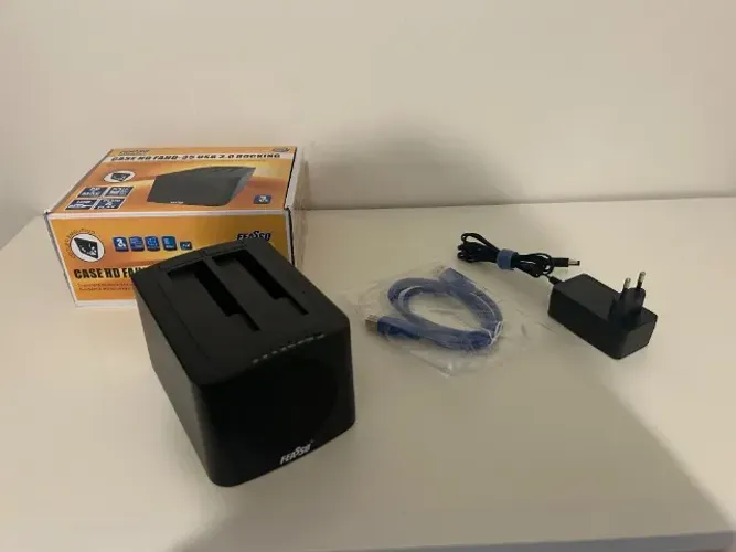 Doca USB 3.0 - 2.5 e 3.5 - Duplo - USB 3.0 - Com função Clone