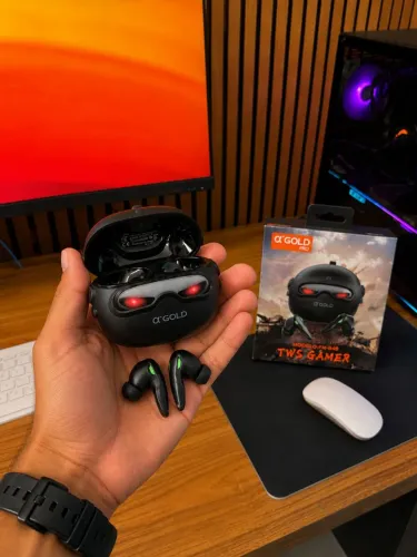 Fone Bluetooth Gamer TWS Baixa Latência | Modo Game | LED RGB | Novo