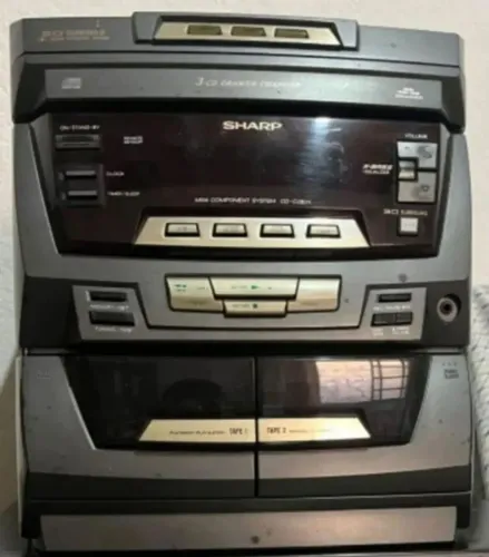 Mini System Sharp CD-Q33X + Caixas Originais 3D Surround - Vintage Anos 90 - R$299