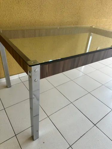 Mesa d vidro 6 lugares