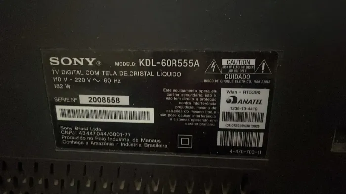 TV 60POL SONY ( COM PROBLEMA NO DISPLAY )
