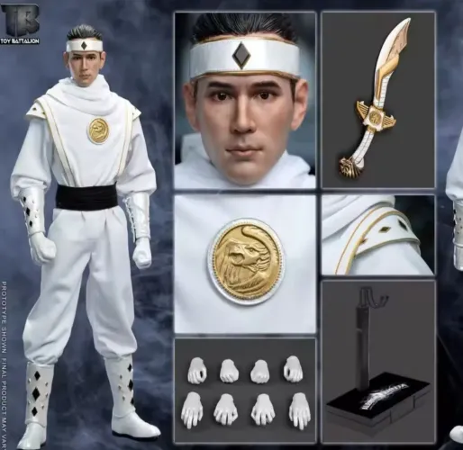 Power rangers ninja branco - Tommy escala 1/6
