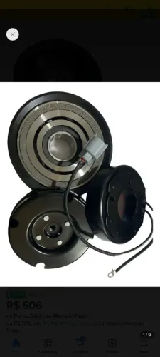 Bobina, polia 7pk e embreagem compressor Honda new civic