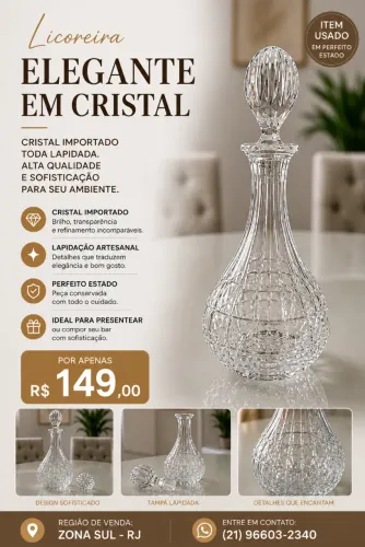 Licoreira em cristal