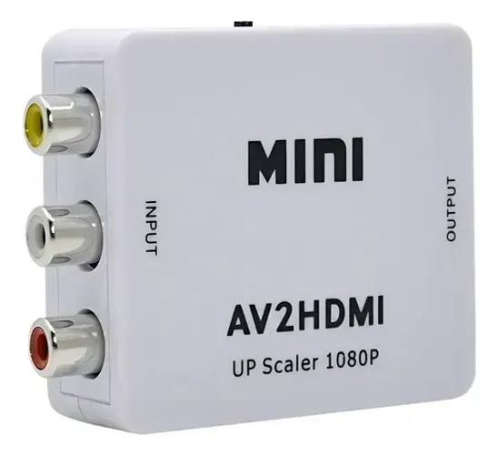 Mini Adaptador AV Conversor Para HDMI 1080p Av 2hdmi Exbo