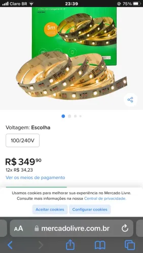 fita led 5 metros, com wifi e bluetooth 