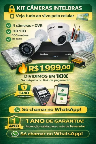 KIT CAMERAS INTELBRAS INSTALADAS