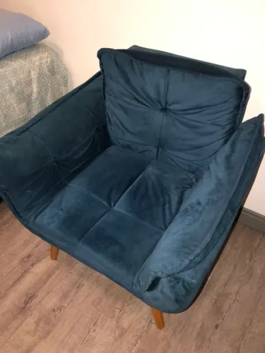 Poltrona azul usada Jundiaí