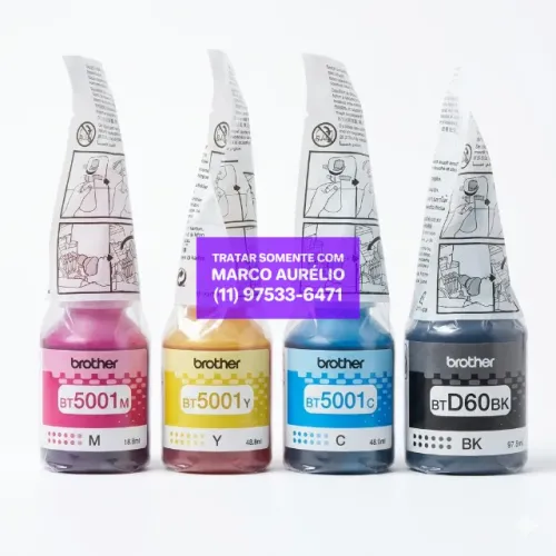 4x Tintas Brother Originais Lacradas 5001 M Y C BTD60K - R$ 150