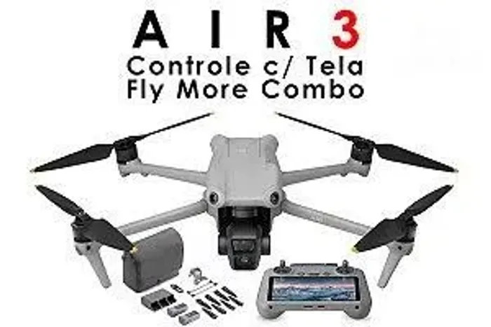 DJI AIR 3 + Fly More combo - Rádio c/ tela