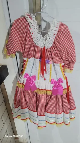 VESTIDO INFANTIL PARA FESTA JUNINA 6 A 7 anos