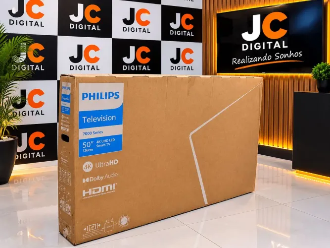 Smart TV Philips 58 4K borda ultrafina comando de voz nova lacrada.