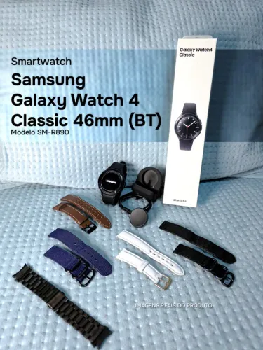 Smartwatch Samsung Galaxy Watch 4 Classic 46 mm BT + acessórios + completo na caixa