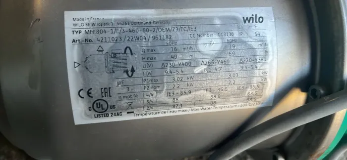 Motobomba Wilo Multiestágio 3CV Trifásica em Inox