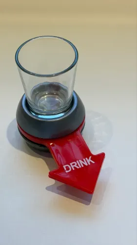 FunX Shot Spinner - Divertida rotação de garrafas com copo de shots e flecha