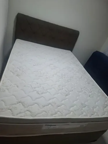 Cama box bau e colchão casal completa e cabeçeira